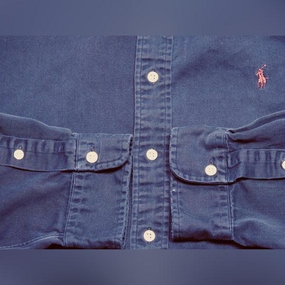 VTG Polo Ralph Lauren Mens XXL Deep Navy Blake Button Down Long Sleeve